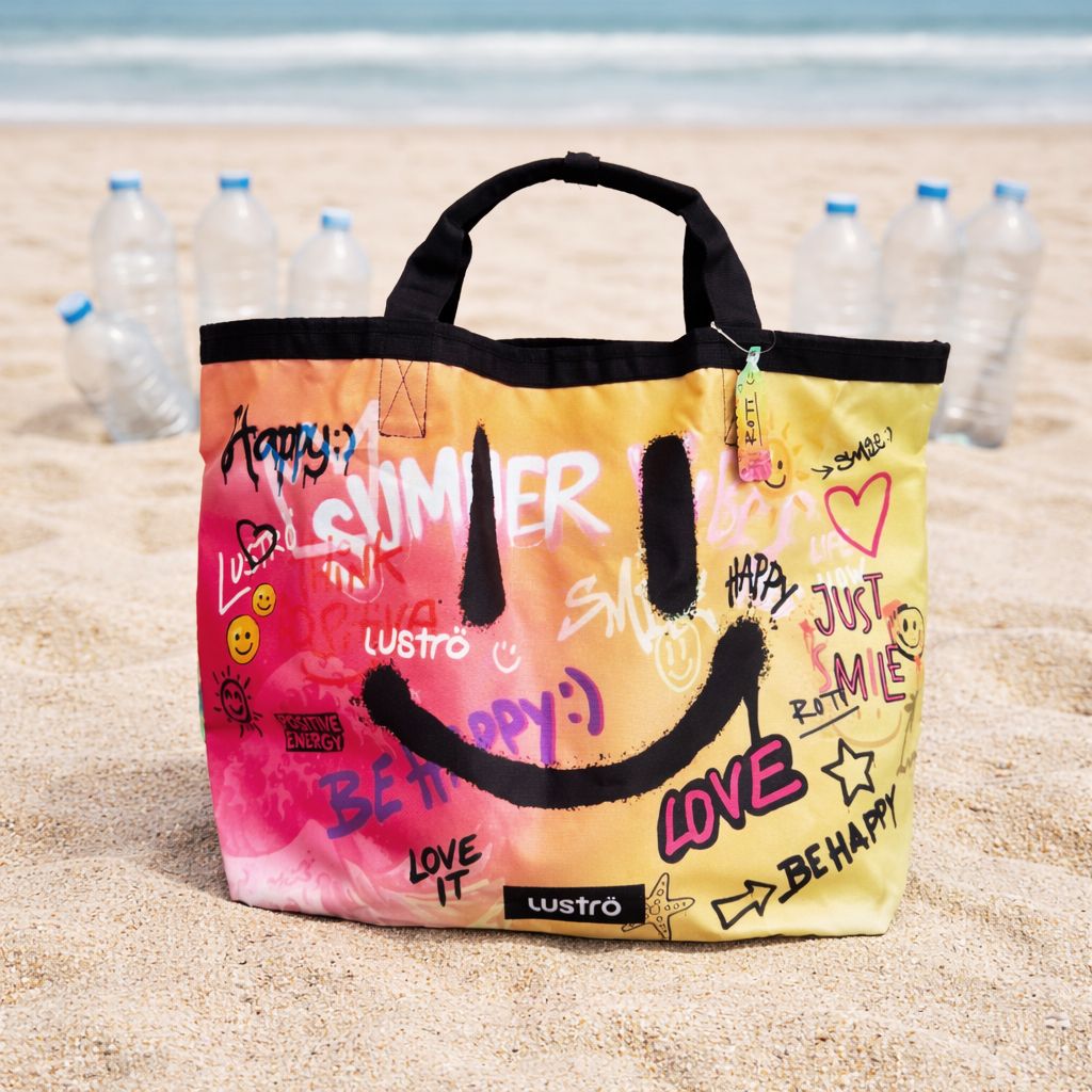 Strandtasche aus 15 recycelten Plastikflaschen